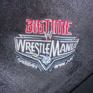 WWE BIG TIME WRESTLEMANIA 22 Souvenir Blanket 50x60 Great Condition Vintage WWE